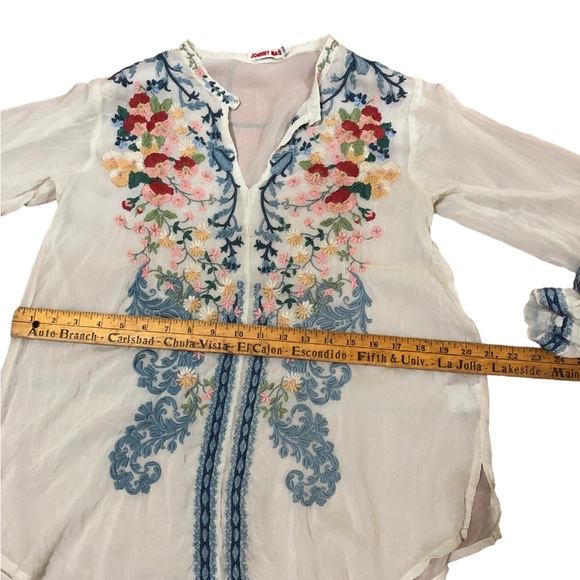 Floral Johnny Was Womens Blouse - Picture 10 of 12